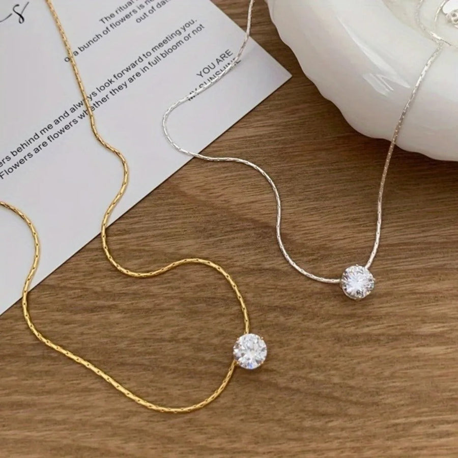 Collier en pierres de moissanite Cléa