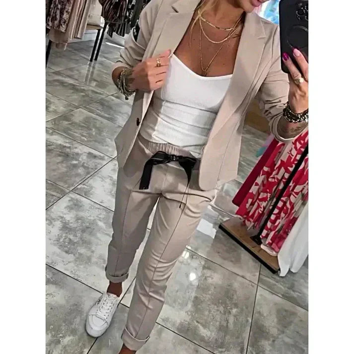 Rosindra - Ensemble deux pièces avec veste fluide et pantalon jogging confortable