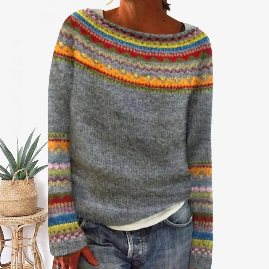 Nathalie - Pull Rayé Chic pour l'Automne-Hiver