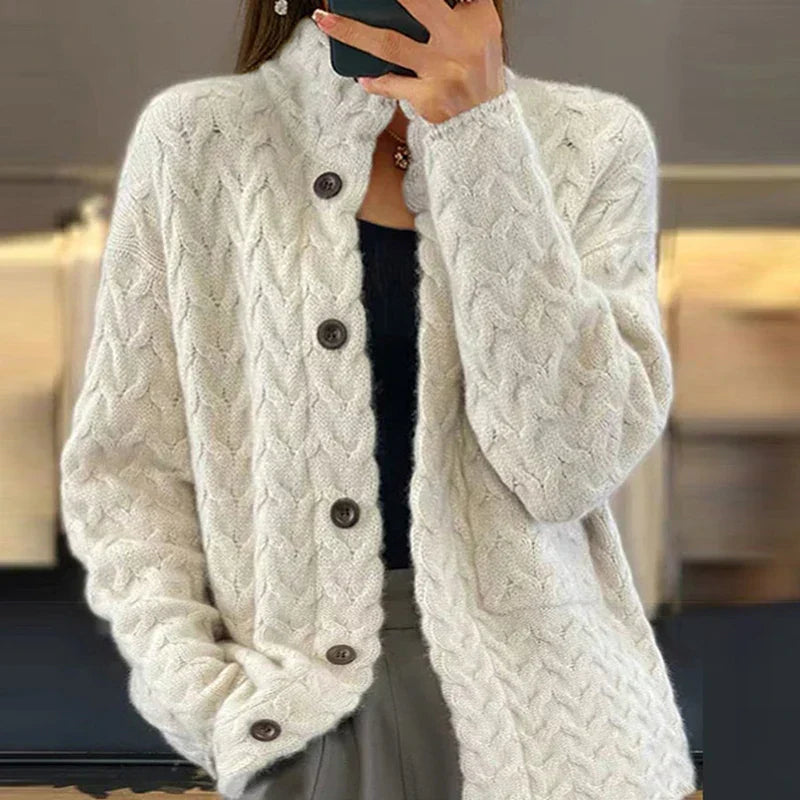 Jeanette - Pull Tricoté Chaud et Stylé pour Femme