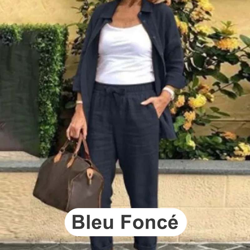 Zélie - Ensemble Chemise et Pantalon en Coton et Lin