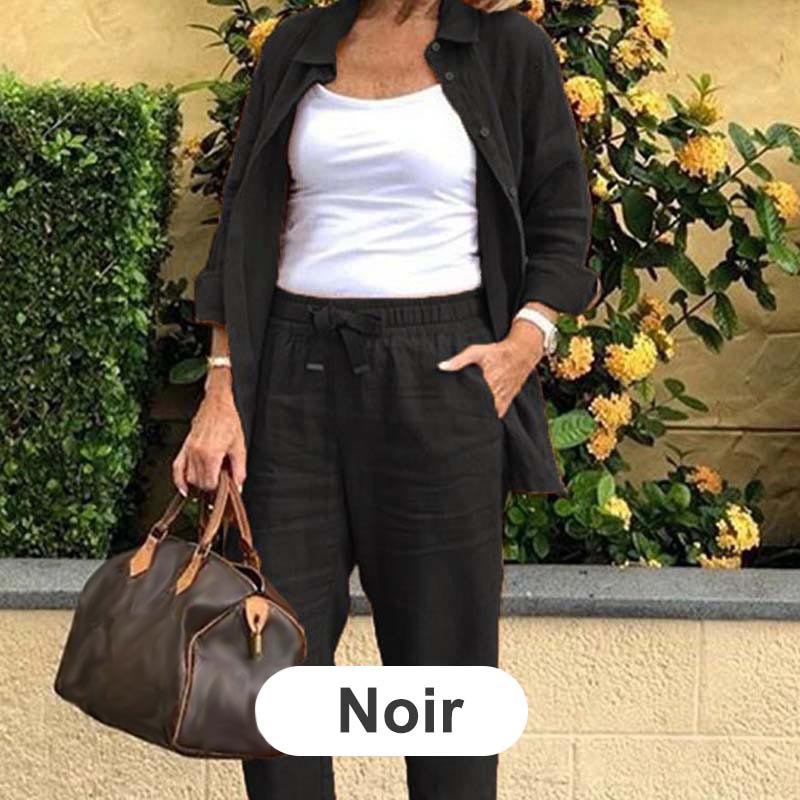 Zélie - Ensemble Chemise et Pantalon en Coton et Lin
