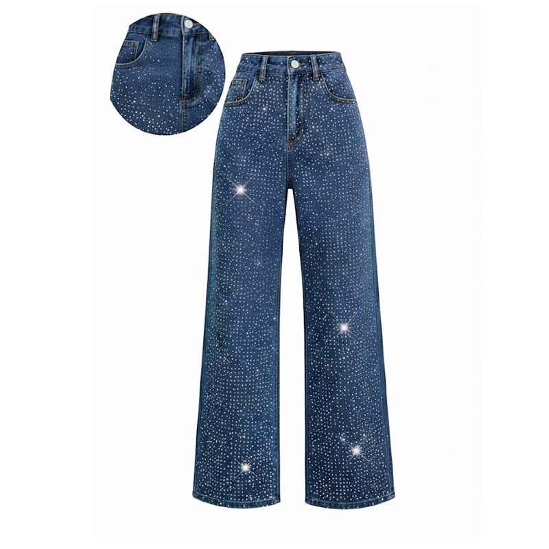 Lunessavelle - Jeans Pour Femmes Élégants Avec Strass
