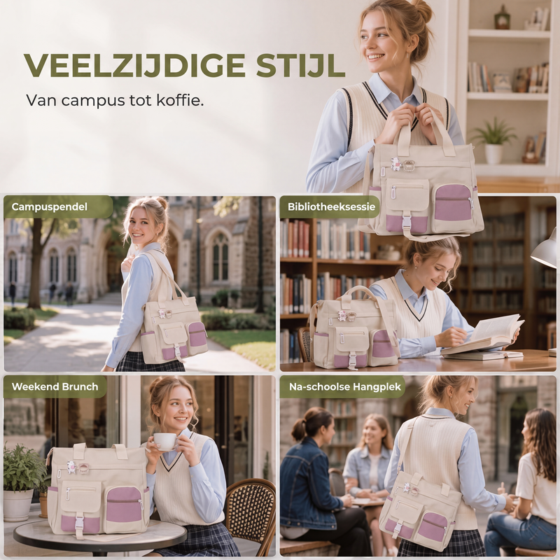 Tess - Canvas Schoudertas