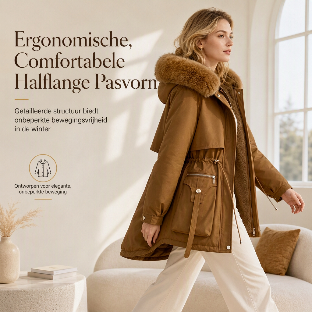 Isa - Gewatteerde Parka met Imitatiebont