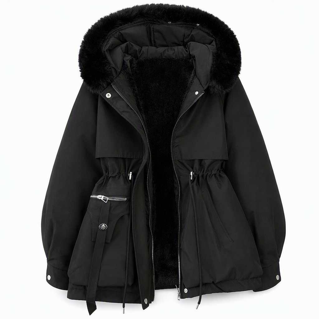 Isa - Gewatteerde Parka met Imitatiebont